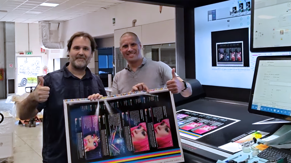N-Spektra CMYK+KCM Flyer Print at Press R3 in Italy